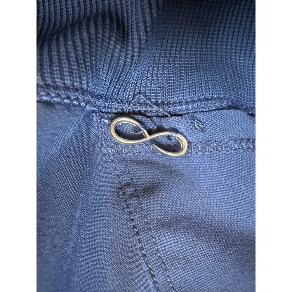 Infinity Wmns 4 Pocket Stretch Drawstr. Navy Scrub Pant small Petite (bin GG157) - Picture 4 of 10